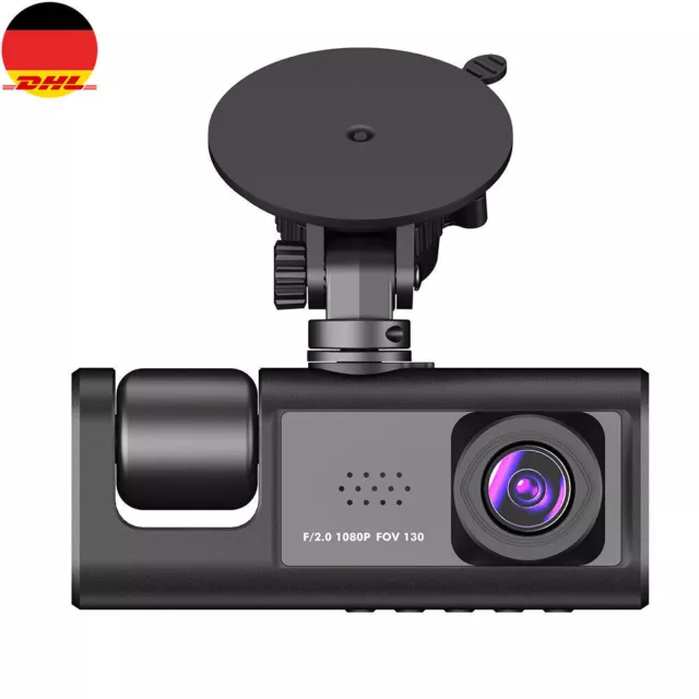 Dual Lens Autokamera Dashcam Full HD 1080P DVR Recorder Nachtsicht G-Sensor Neu