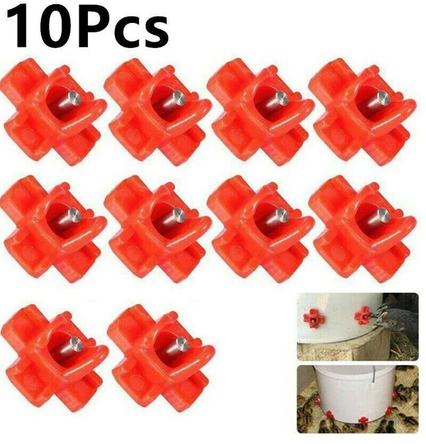10 pièces arrosoir à mamelons de poulet à montage horizontal pour volaille ne