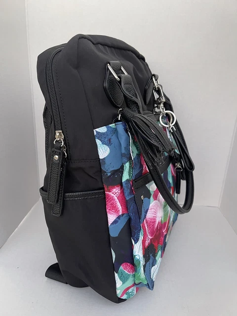 SAMANTHA BROWN To-Go Convertible Backpack & Insulated Lunch Tote Orchid Camo Set 9