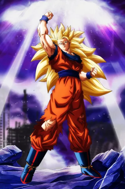 Dragon Ball Super Poster Goku Blue Kaioken 12inx18in Free Shipping