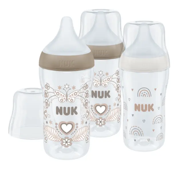 NUK Perfect Match Babyflaschen Set ab 3m+Temperature Control Anti-Colic , 260 ml
