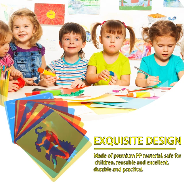 3x Zeichnung Herrscher Diy Handwerk Schablonen Kinder Kunst Handwerk Malerei Kit 3