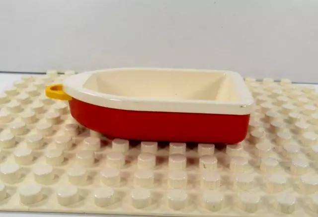 Lego Duplo Item Boat 2x4 white/red vintage