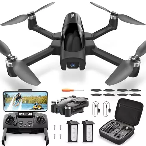 GPS Drone with 4K Camera for Adults TSRC A6 Foldable RC Quadcopter with Auto