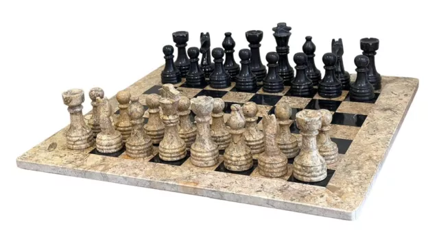 Brand New Hand Crafted Marble/Onyx Chess Board Set - Father's day Gift 40cm