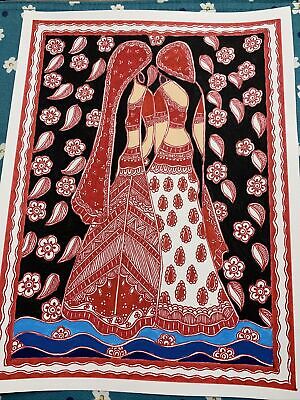 Madhubani Mithila handmade painting/home decor/Indian Folk art