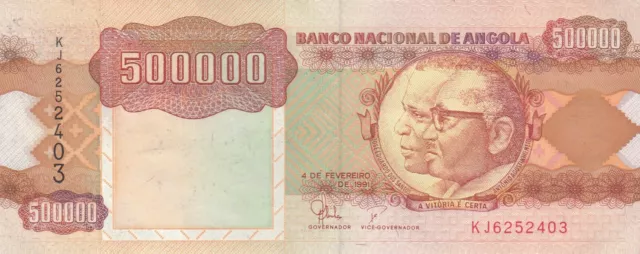 Angola 500000 Kwanzas, 1991, P-134, Banknote, UNC