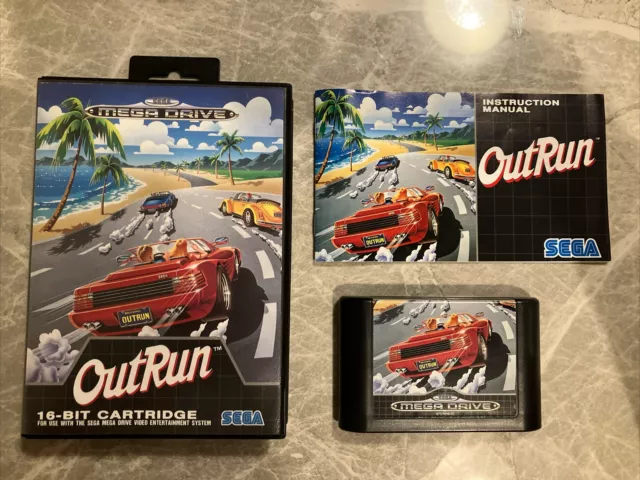 Mega Drive Sega - Outrun - Completo Di Manuale