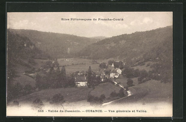 CPA Cusance, Vue Generale et Vallee