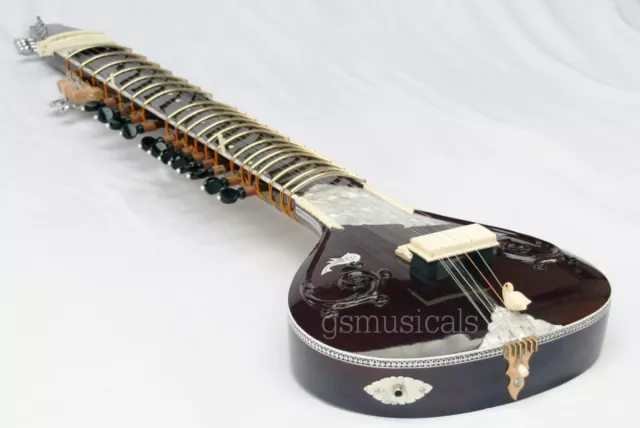 Sitar Fusion Pearl Electric With Fiberglass Case Gsm014 C