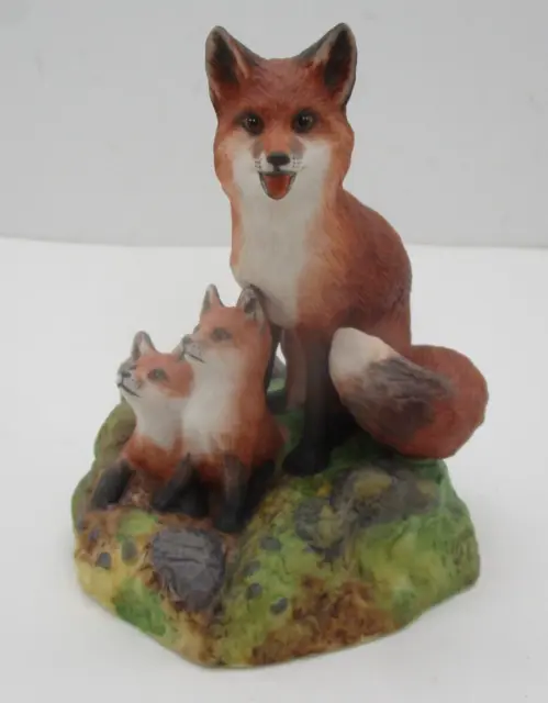 1984 First Adventure National Wildlife Federation Ceramic Fox Family 4" Figurine
