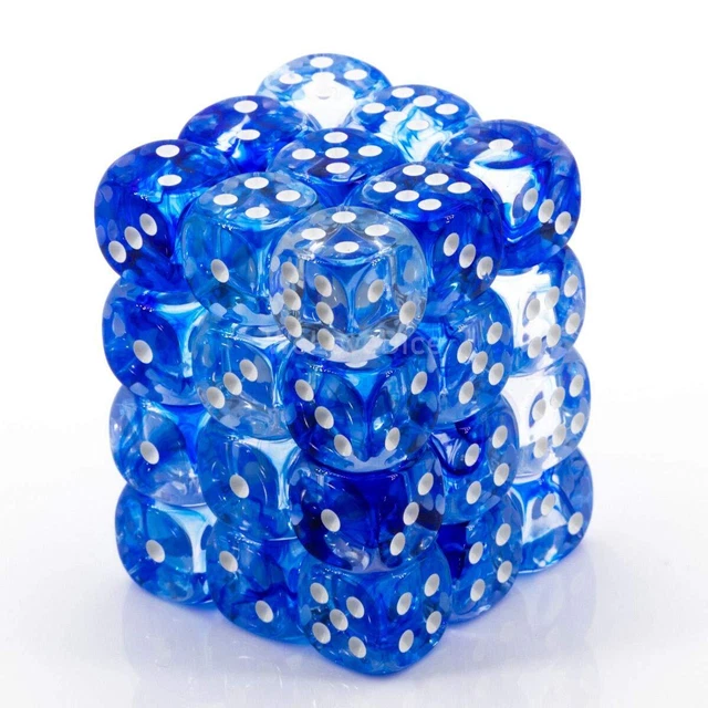 DND Dice Set-Chessex D&D Dice-12mm Nebula Dark Blue and White Plasti (US IMPORT)
