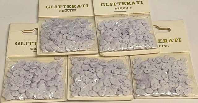 Paquete de 6 mm 3 de lentejuelas blancas ahuecadas 25 g Artes y oficios Decoración de costura