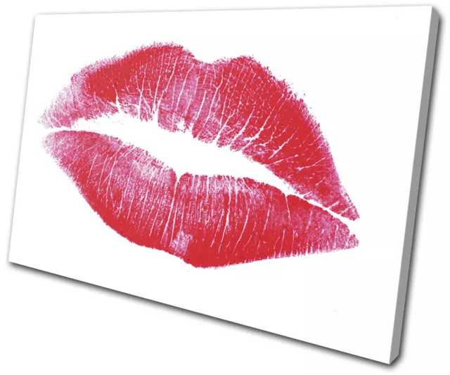 Sexy Love Kiss Lipstick Lips Erotic SINGLE CANVAS WALL ART Picture Print