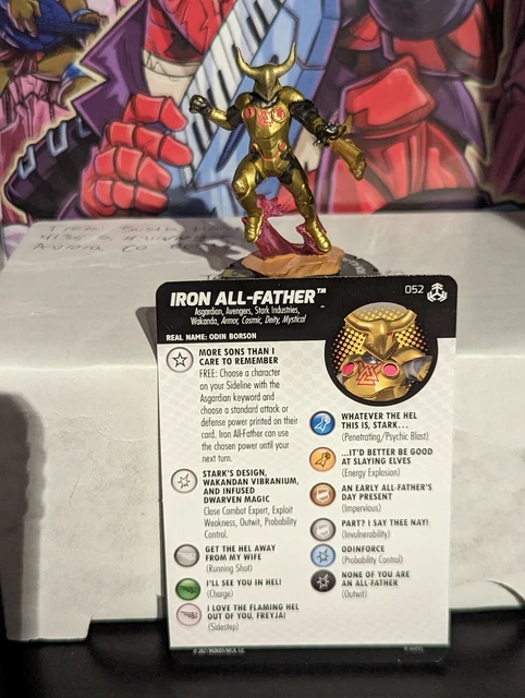 HeroClix Marvel Avengers War of Realms: Super Rare Iron All-Father #052 w/card
