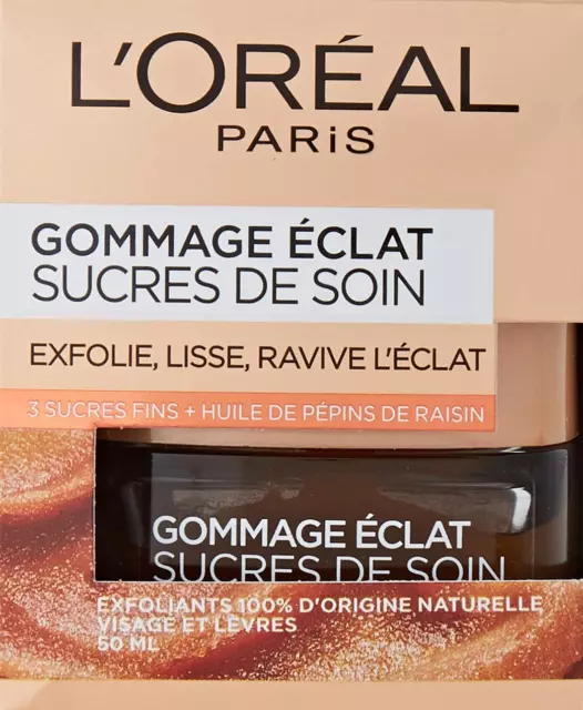 L'Oréal Paris - Soin Gommage Éclat Pour Visage & Lèvres - Exfoliant & Lissant -