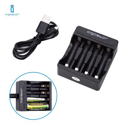 Aigostar CARICABATTERIE UNIVERSALE 2 SLOT PER PILE RICARICABILI Ni-MH e Ni-Cd STILO AA MI 