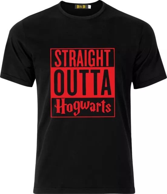 Straight Outta Hogwarts Funny Humor Christmas  Gift Cotton T Shirt