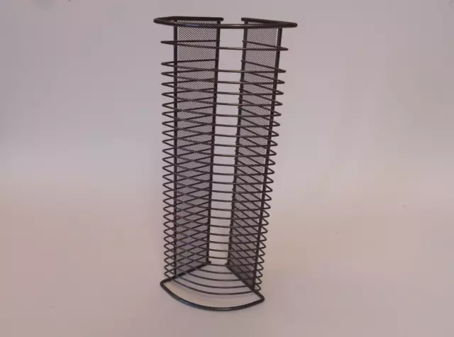 30 CD Storage Desk Metal Stand Holder Display Wire Rack Grey