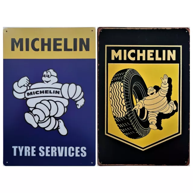 Michelin Man Metal plaque Vintage Retro garage workshop tyres man cave Tin sign