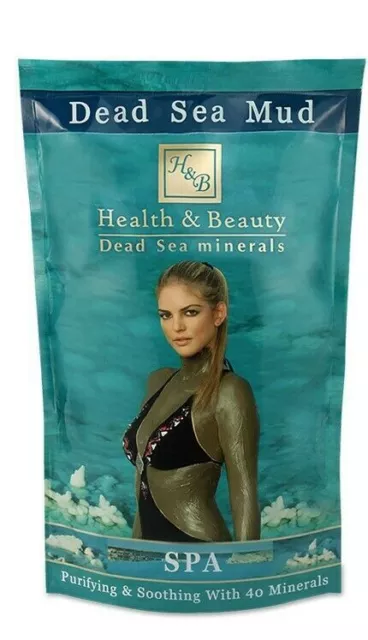 H&B Natural Black Mud 40 Minerals Skin&Face Body Mask Dead Sea 600 gr /20.4 oz 2