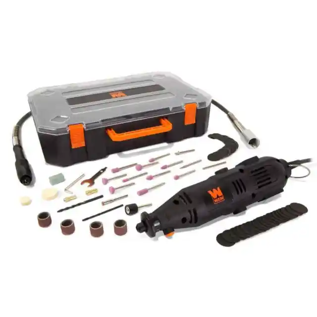 Rotary Tool 1 Amp Variable Speed w/ 100+ Accessories, Carrying Case & Flex Shaft