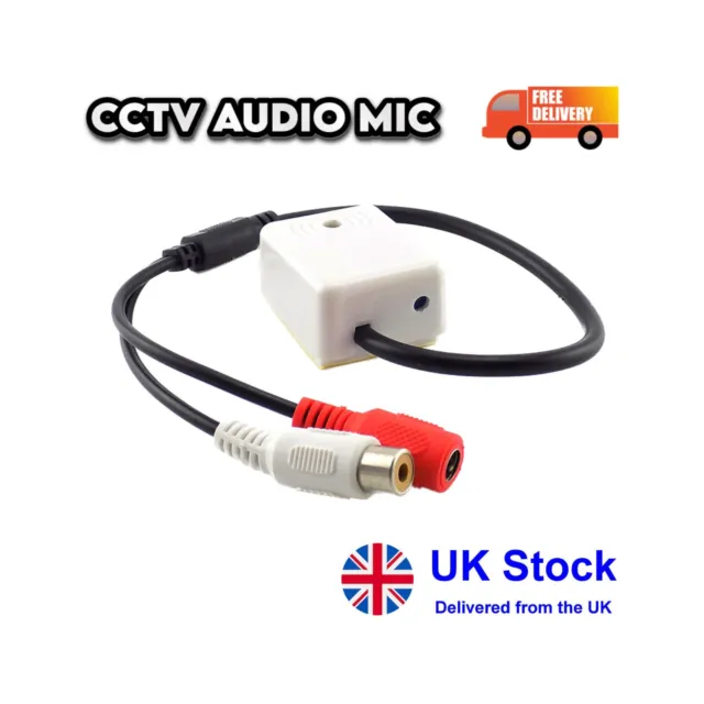 CCTV Self Adhesive Voice Audio MIC Microphone with RCA Output for CCTV NVR DVR