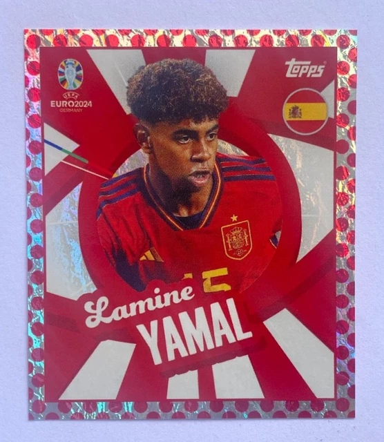 FIGURINE STICKERS TOPPS UEFA Euro 2024 Parallel Border ESP PTW Lamine