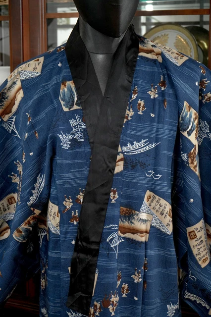 Dear Vanilla Japanese Juban Undergown Men's Kimono Authentic Vintage Japan Made 3