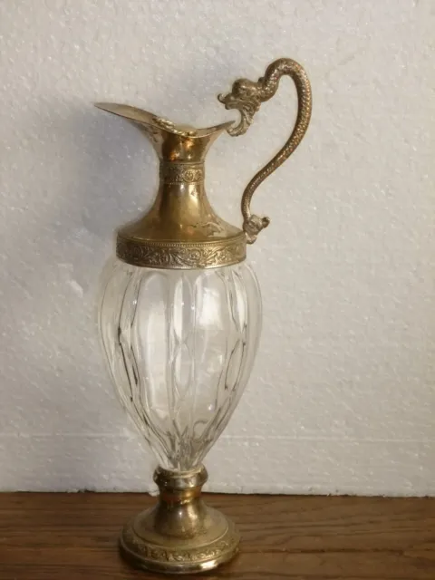 Vintage Distillerie Buton Silver Plated Decanter/Carafe - Bologna with Stopper