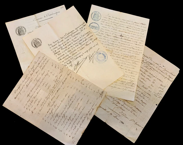 1800s  LOT OF FIVE OLD DOCUMENTS