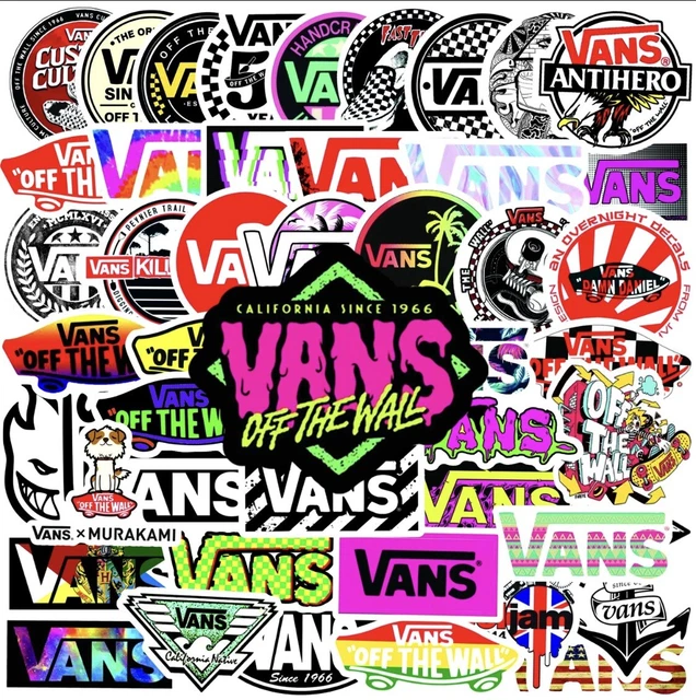 Vans Off The Wall Skateboarding PVC Stickers 50 Pack Laptop Car Skate UK Seller