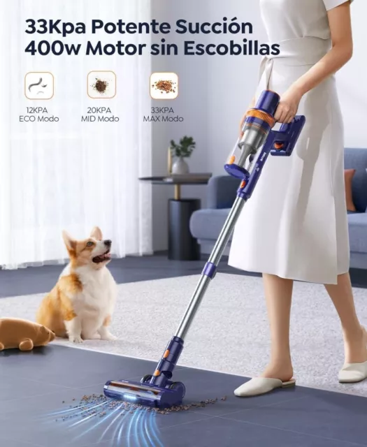 Aspirapolvere Senza Fili BuTure, 33Kpa/400W Scopa  Elettrica Senza Fili