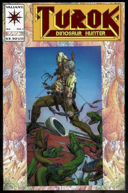 TUROK Dinosaur Hunter #1 KEY🔑 (Valiant 1993) 1st App Mon-Ark Chromium Cover NM