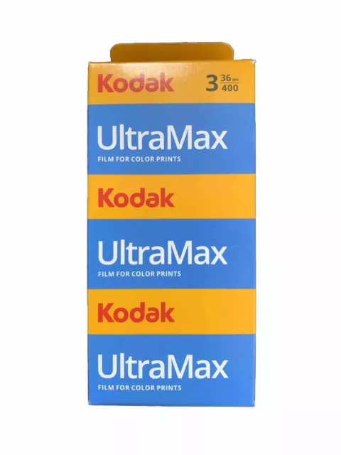 Kodak UltraMax 400 35mm 36exp Film 3 Pack (05/2026)