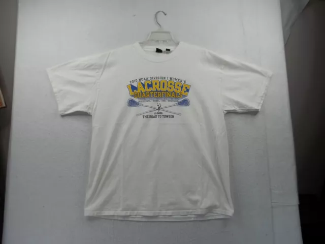 2010 NCAA Womens Lacross Quarter Finals Mens White Graphic T Shirt Size XXL