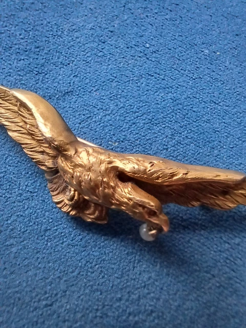 Broche Vintage Cœur Sonia Rykiel Plaqué Or Bronze Doré - Grand Modèle 10.5cm, Occasion