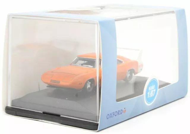 Oxford 87DD69002 DD69002 1/87 HO Scale Dodge Charger Daytona 1969  Orange White