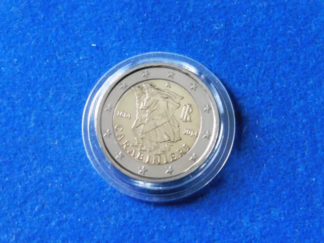 Moneda conme. ITALIA. Nueva, sin circular. 2 € 2014. 200 años DE LOS CARABINIERI