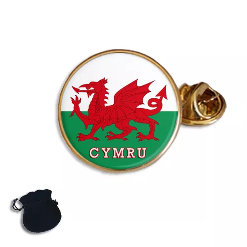Wales Cymru Flag The Red Dragon Enamel Lapel Pin Badge Gift