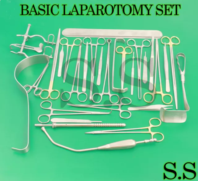 Basic Laparotomy Set 104 Pcs Surgical Instruments Surgery Medical Abdomi DS-1120