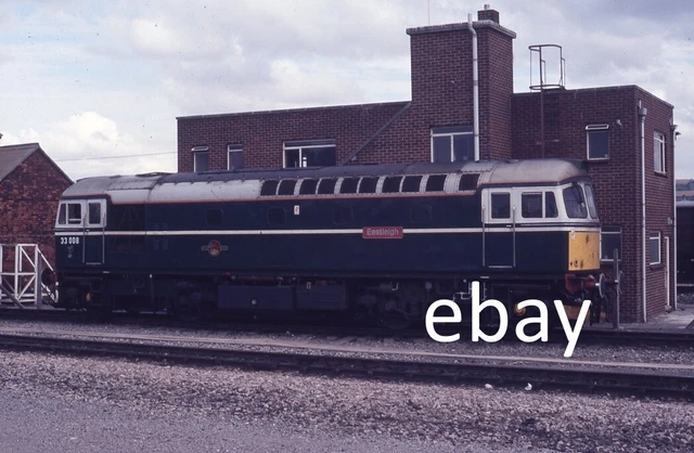 ORIGINAL 35MM RAILWAY SLIDE BR DIESEL 33008 AT WESTBURY 13/8/87 £4.87 ...