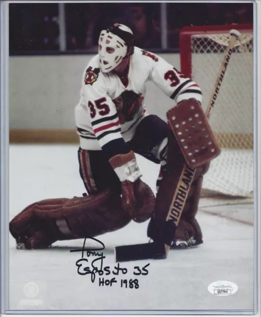 Tony Esposito Chicago Blackhawks Signed Mitchell & Ness Authentic Hockey  Jersey w/ HOF 1988 Note *Size 56* - NHL Auctions