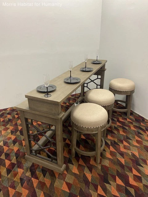 Gracie Oaks Zenna 4-Piece American Traditional Trestle Dining Set - New
