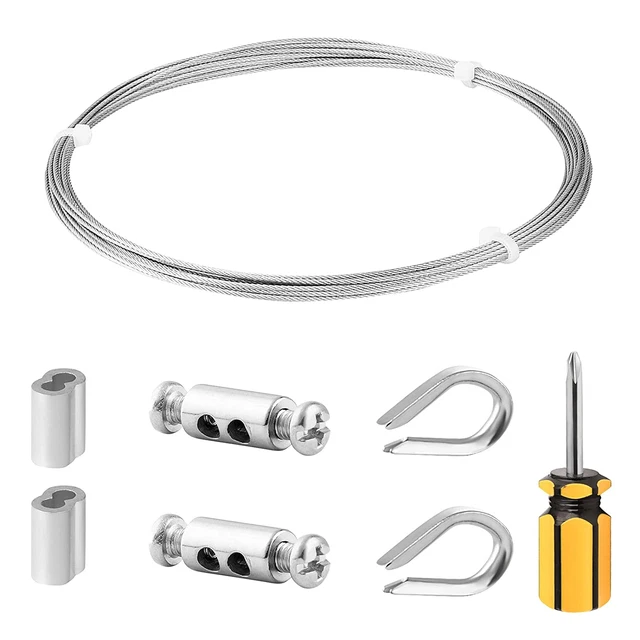 Lot De 6 Cordons Acier Inoxydable 2mm X 30cm Avec 12 Porte-clés - Idéal Rangement