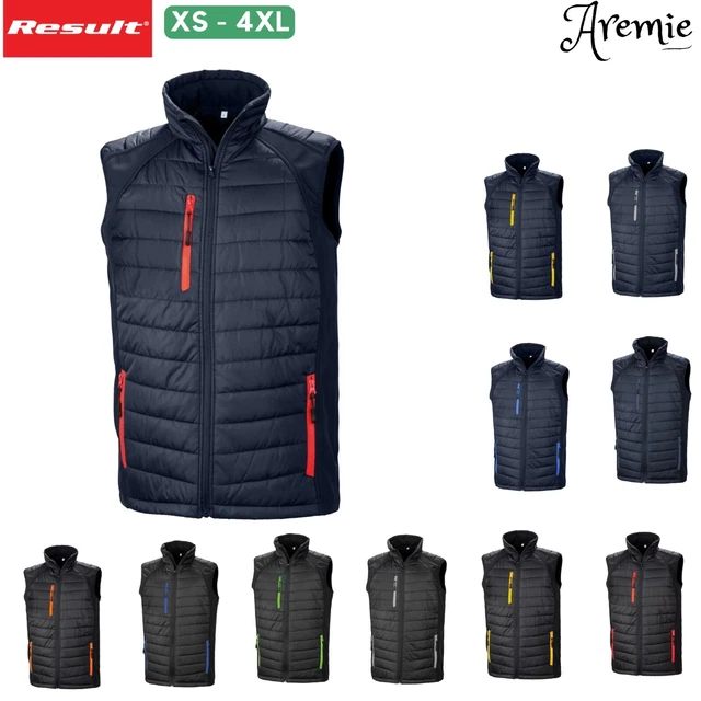 Result Zip Up Padded Soft Shell Gilet | Mens Womens Sleeveless Bodywarmer Jacket