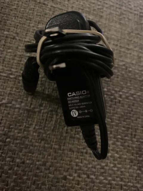 Genuine Casio AD-A60024 Switching Adaptor 6V 240mA Power AC Adapter