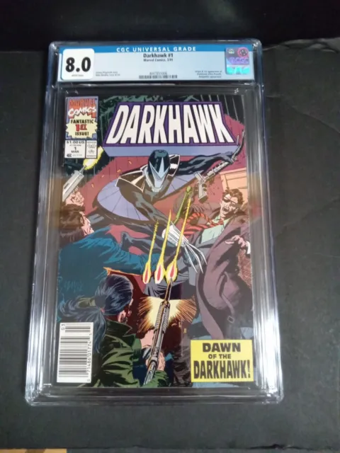 DARKHAWK #1 - CGC 8.0 Marvel 1991 Key Issue Origin 1st App