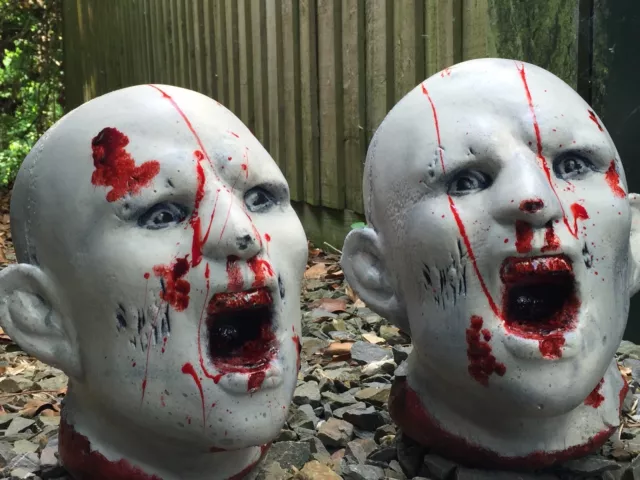 Pair of 3D Zombie Head Archery Targets NEW!! Superb to Shoot!!
