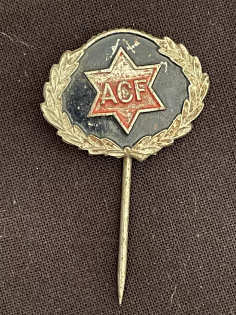 1940s Vintage WWII ACF Pin Badge - RARE 2/- Shilling Australian Comforts Fund